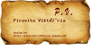 Pirovits Viktória névjegykártya